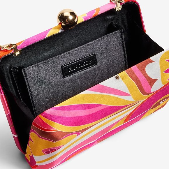 NWT Express Paisley Retro Print Clutch - Picture 9 of 10